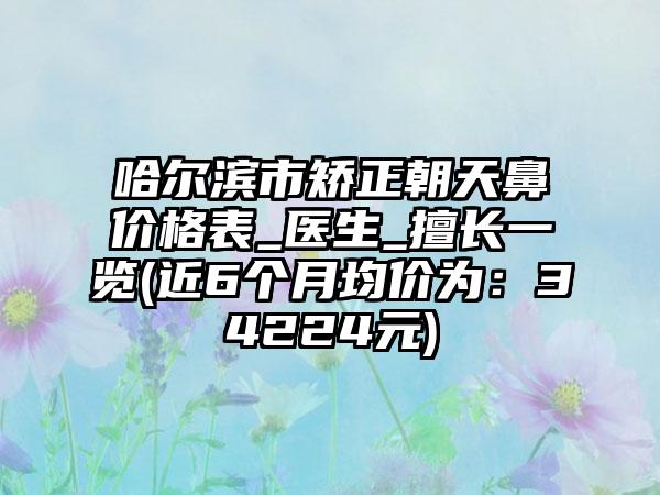 哈尔滨市矫正朝天鼻价格表_医生_擅长一览(近6个月均价为：34224元)